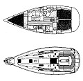 Plan Oceanis 351 - 3 cab - 1200 pixels